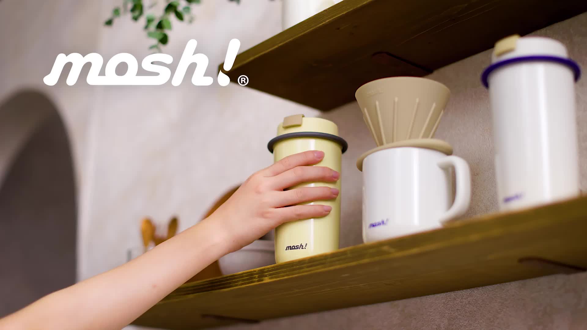 Mosh Straw Latte Tumbler - Botol Minum Stainless Steel 480ML - BLACK