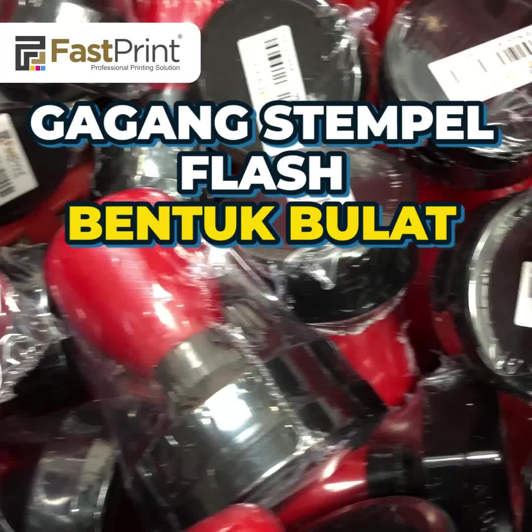 Fast Print Gagang Stempel Flash Bulat Ukuran 42 MM