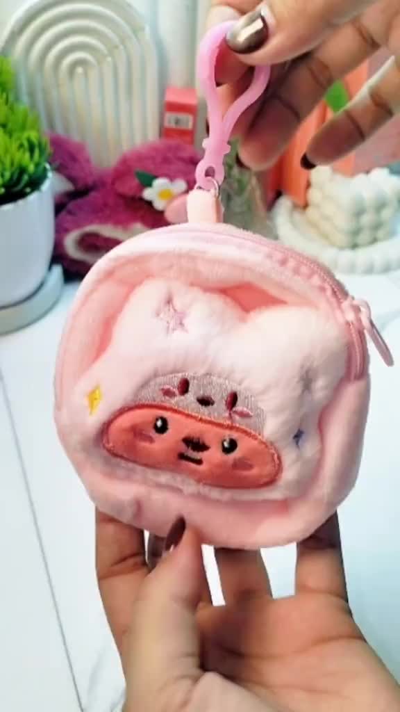 Gantungan Kunci Tas Sekolah Liontin Kecil Kartun Gantungan Kunci gantungan tas bonekaDompet Koin Dompet Receh Headset Bag Tas penyimpanan headphone liontin tas Aksesoris Hadiah Hiasan Keychain