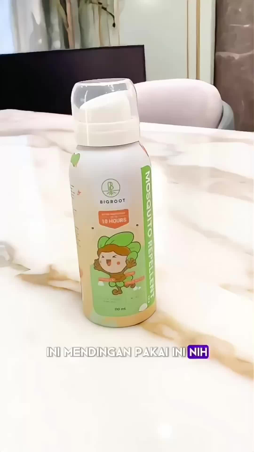 [BUY 1 GET 2] Bigroot care Mosquito Repellent 110ml - Aman Tanpa DEET, 10 Jam Perlindungan, Halal, Paraben Free, & Extra Protection - FREE Gentle Cleansing 10ml