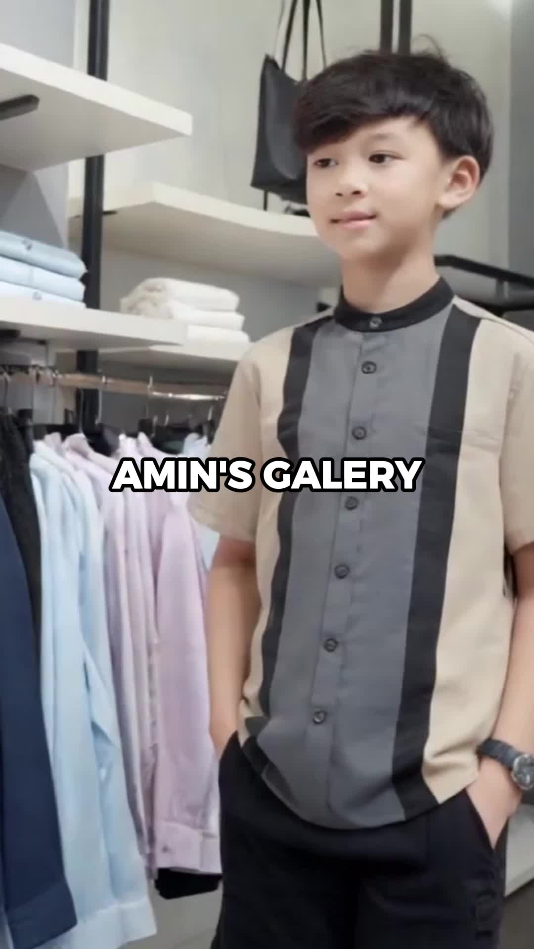 Baju Koko Anak Tanggung Usia 10-15 Tahun Lengan Pendek Polos Kurta Nuaiman