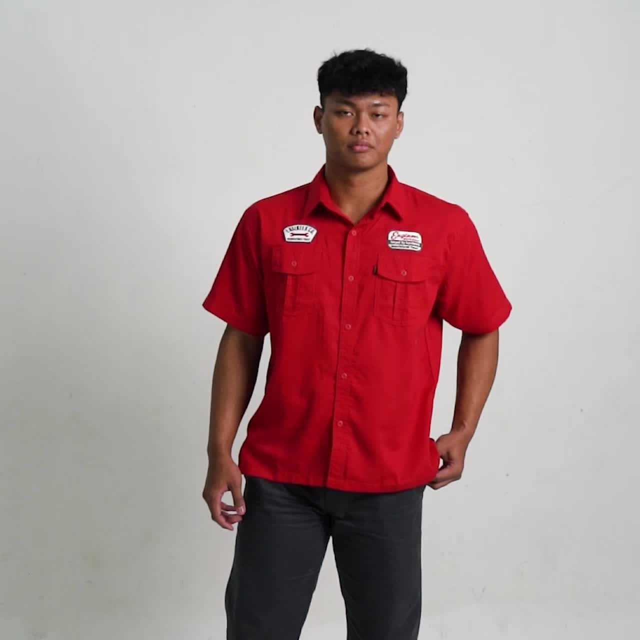 Engineer Workwear Garnet Workshirt Kemeja Lapangan Lengan Pendek Reguler Fit