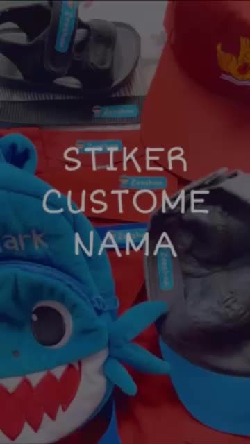 ISI 50 PCS Sticker Label nama Setrika / stiker untuk semua jenis Kain / LABEL BAJU ANAK Kertas Plastik