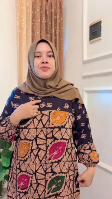 GAMIS HITAM MANIS LD 112 CM PB 130 LENGAN PANJANG KARET BUSUI Wanita