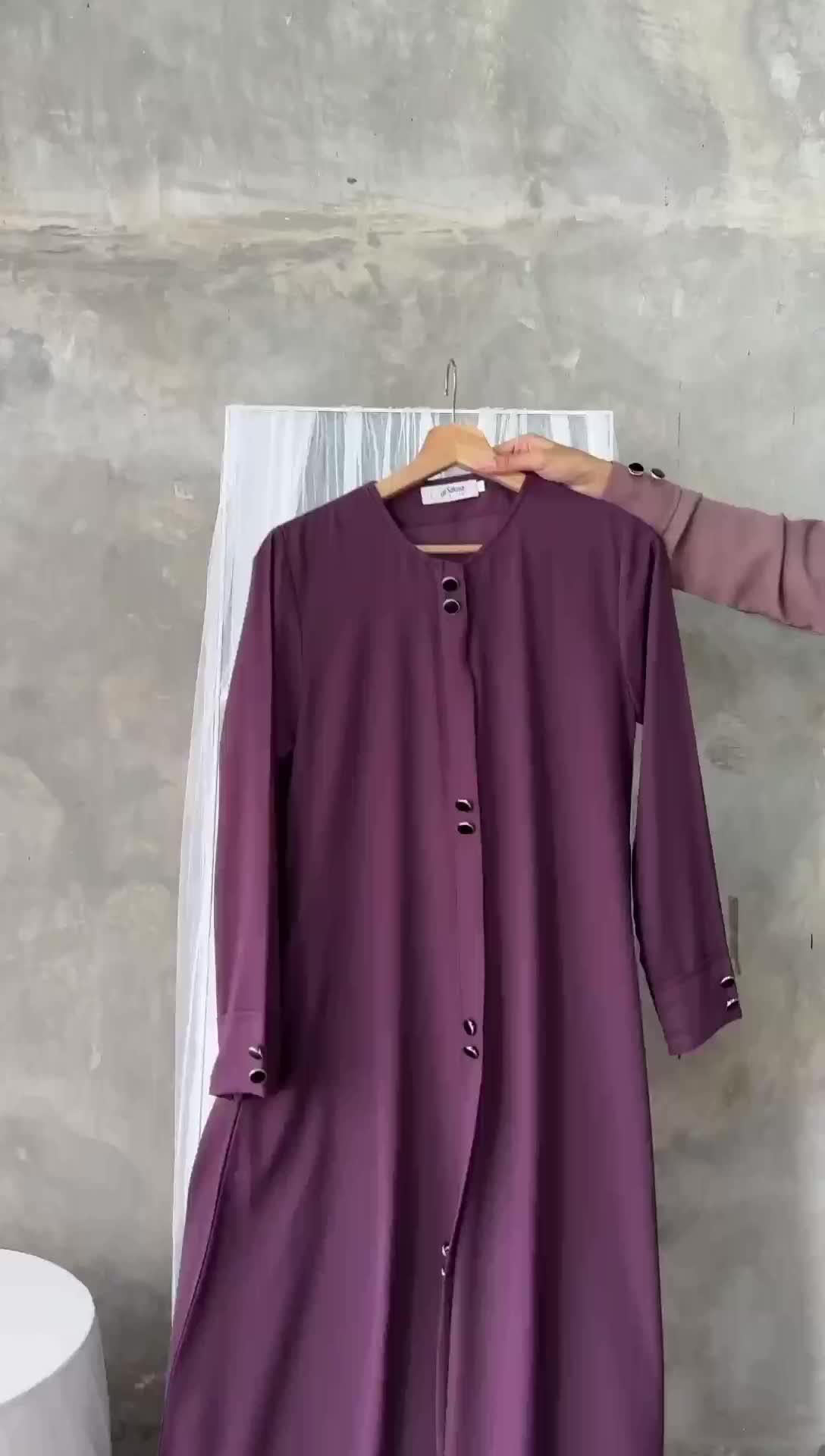gamis terbaru 2025 abaya Ayra Gamis set Khimar Crinkcle Airflow Preasi Kancing Model mewah abaya Muslim Wanita Syari  Lebaran Dewasa Mewah Haji Umroh Kondangan busui