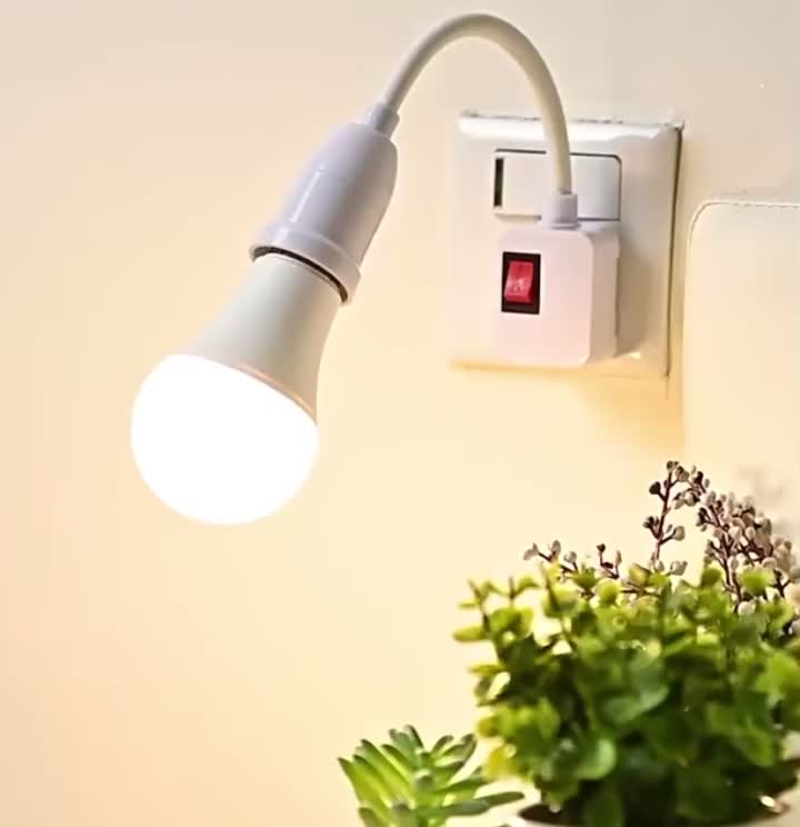 Fitting Lampu Flexible, Fiting lampu Colok, Lampu Tidur,lampu belajar,lampu hias,lampu kamar steker on off