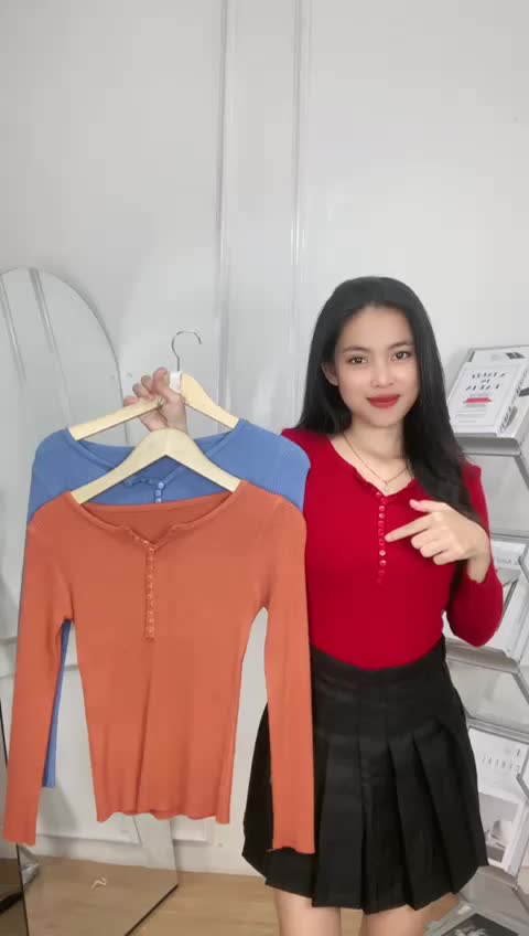 AJW [TX] Atasan Rajut Wanita Bahan Halus | Baju Rajut Knit Bahan Adem Model Kekinian | Top Knit Long Sleeve | Atasan Rajut Wanita