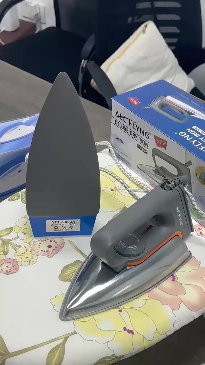 【ALL FLYING】Pakaian lron 1M kabel listrik Non StickSoleplate Multimode Hapus Pakaian Keriput PengeringClothes Flatlron Kemasan yang ditebal Clothes lron Besi Biru Putih Setrika