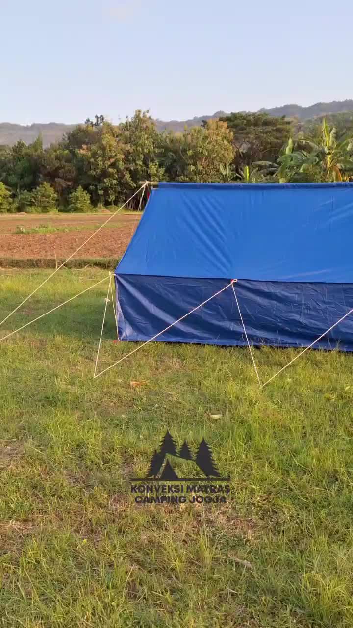 Tenda Pramuka 3x4 Kap 8-12 FULLSET Tinggal Pakai | Termasuk Alas Tiang Tali & Pasak Camping Outdoor