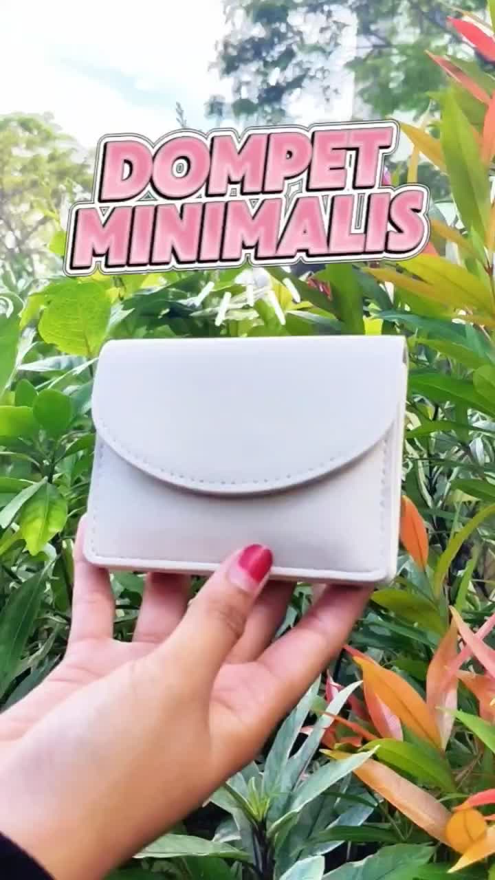 【COD】Dompet ins versi Korea perak flip / kart kecil dompet angin minimalis / Flip Case Minimalis / Tas Kartu Wanita & Pelajar / Dompet ID Kulit PU Ringan/Dompet Uang