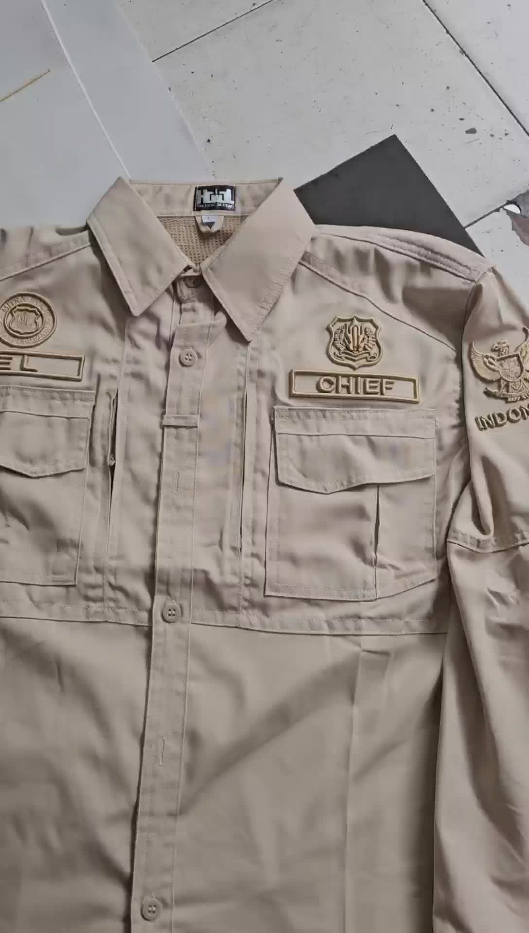 KEMEJA PDL SECURITY/SERAGAM SECURITY/KEMEJA TACTICAL SECURITY/SERAGAM SECURITY FULL BORDIR TIMBUL/KEMEJA CUSTUM BORDIR TIMBUL 3D
