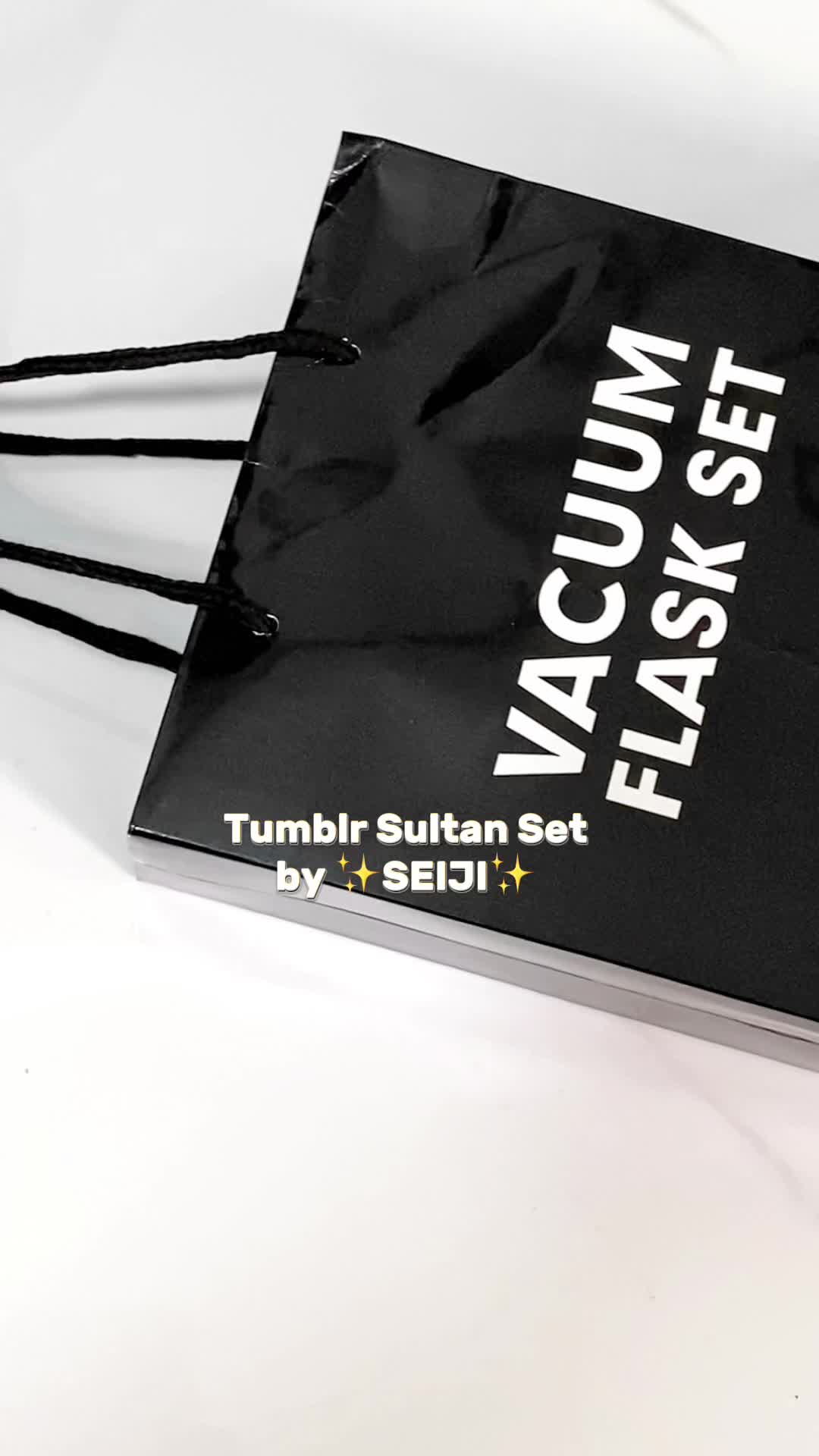 Tumbler Vacuum Sultan Set Hampers Custom Grafir Souvenir/Promosi Cetak Nama/Logo/Karakter