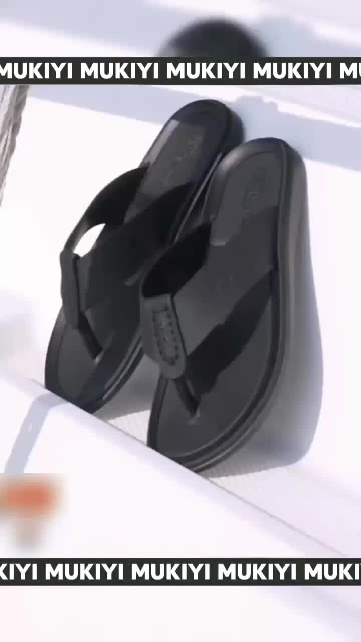 Sandal Japit Pria Original Premium Trendy Matte Kulit Hitam Coklat Cowok Kasual Sendal Laki-laki
