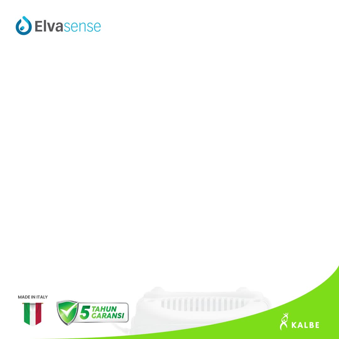 Elvasense Nebulizer NEB39 Dual Speed dengan Masker Anak Dewasa Pengobatan Pernapasan Terbaik Made in Italy Garansi 5 Tahun