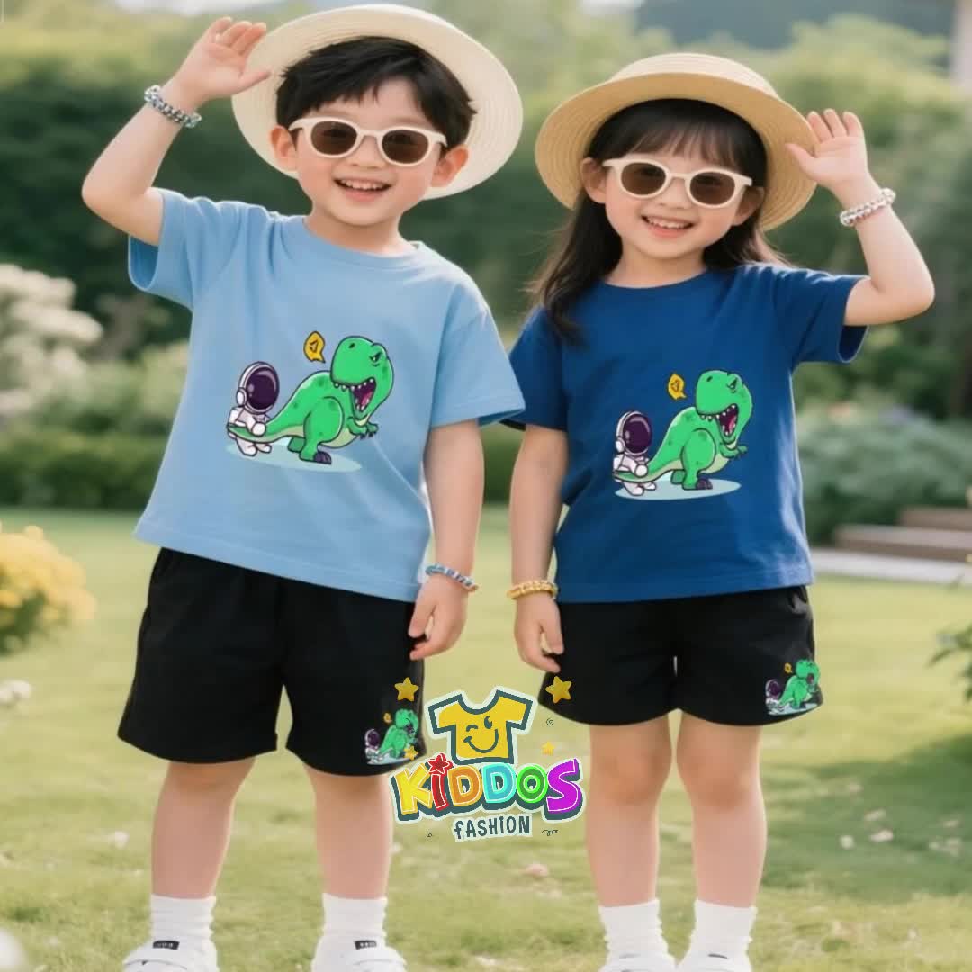 Setelan Anak Laki Laki Celana Pendek ASTRO DINO 11-15 Tahun Fashion Baju