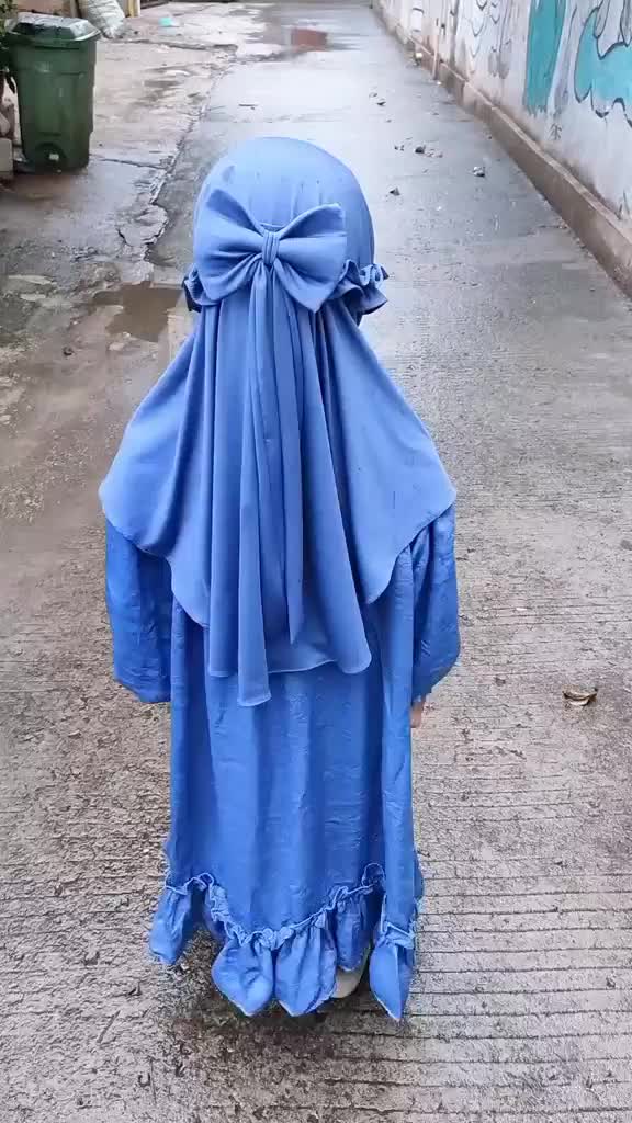 Hijab Anak Jersey dengan Pita Karet Lucu - usia 3-8 tahunKerudung, Instan, Bergo, Muslim, Sekolah