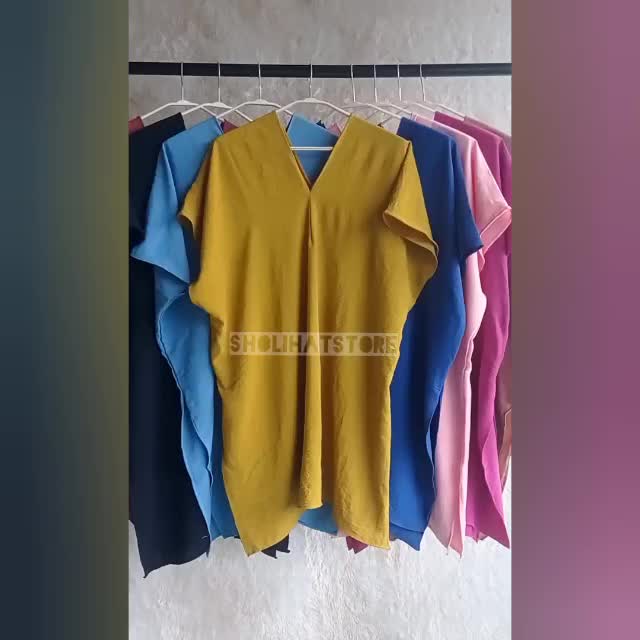 Long Square Nagita Crinkle Airflow Premium Tebal - Baju Atasan Nagita Slavina Bahan Crinckle Air Flow V neck Belahan Samping Bawah All Size Standar Jumbo