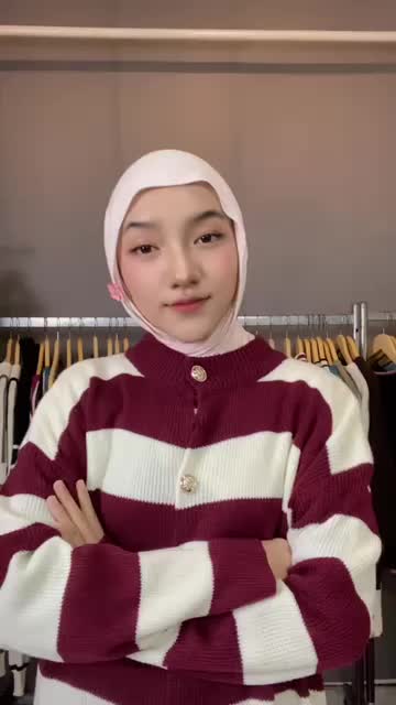TR99 Cora Cardigan [Motif Garis Besar Kancing] Knitwear Rajut Wanita