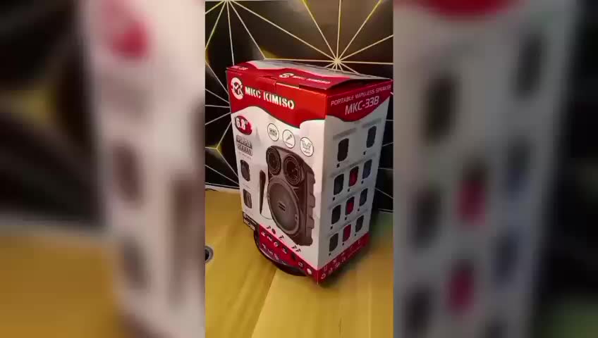 SUPER BASS PORTABLE BLUETOOTH SPEAKER WITH MIC BK-3381 SPEAKER BLUETOOTH BIG SOUND WITH LED LIGHT WIRELESS BLUETOOTH SPEAKER