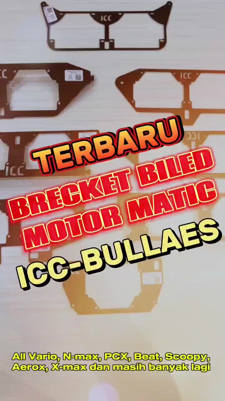 Brecket Motor Turbo SE 2.5 Inch Besi Hitam Brand ICC Lampu Motorcycle