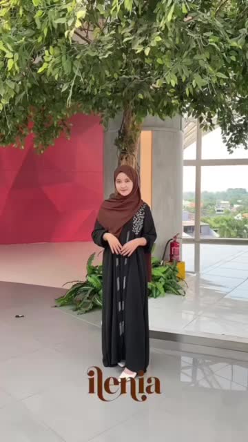 Ilenia - Gamis safiya payet crinkle premium