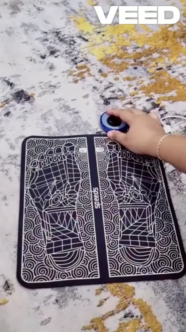 EMS Pijat Kaki Pad Mat Original / EMS Foot Massager + EMS Mini Massage Leher Sticker Alat Pijat Elektrik 2 In1 Multifungsi Garansi Terapi Perawatan