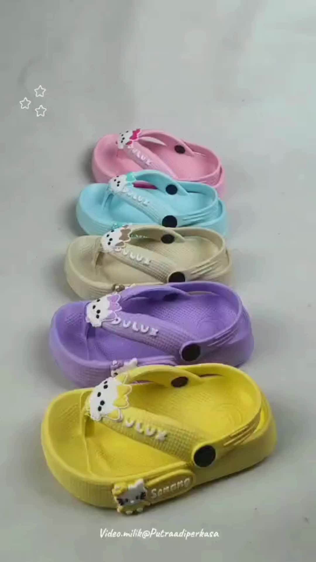 DULUX Sandal Anak Perempuan Model Japit Tali Belakang NEW DUCK and KITTY Lucu DULUX 510E Bahan EVA Pylon Ringan & Nyaman untuk Kaki Imut Si Kecil