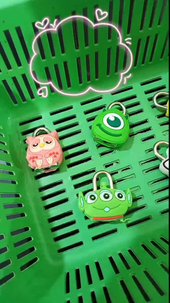 KIM SHOP - Gembok Karakter Kartun Mini Lucu Kunci Koper Buku Diary Tas Bagasi Travel