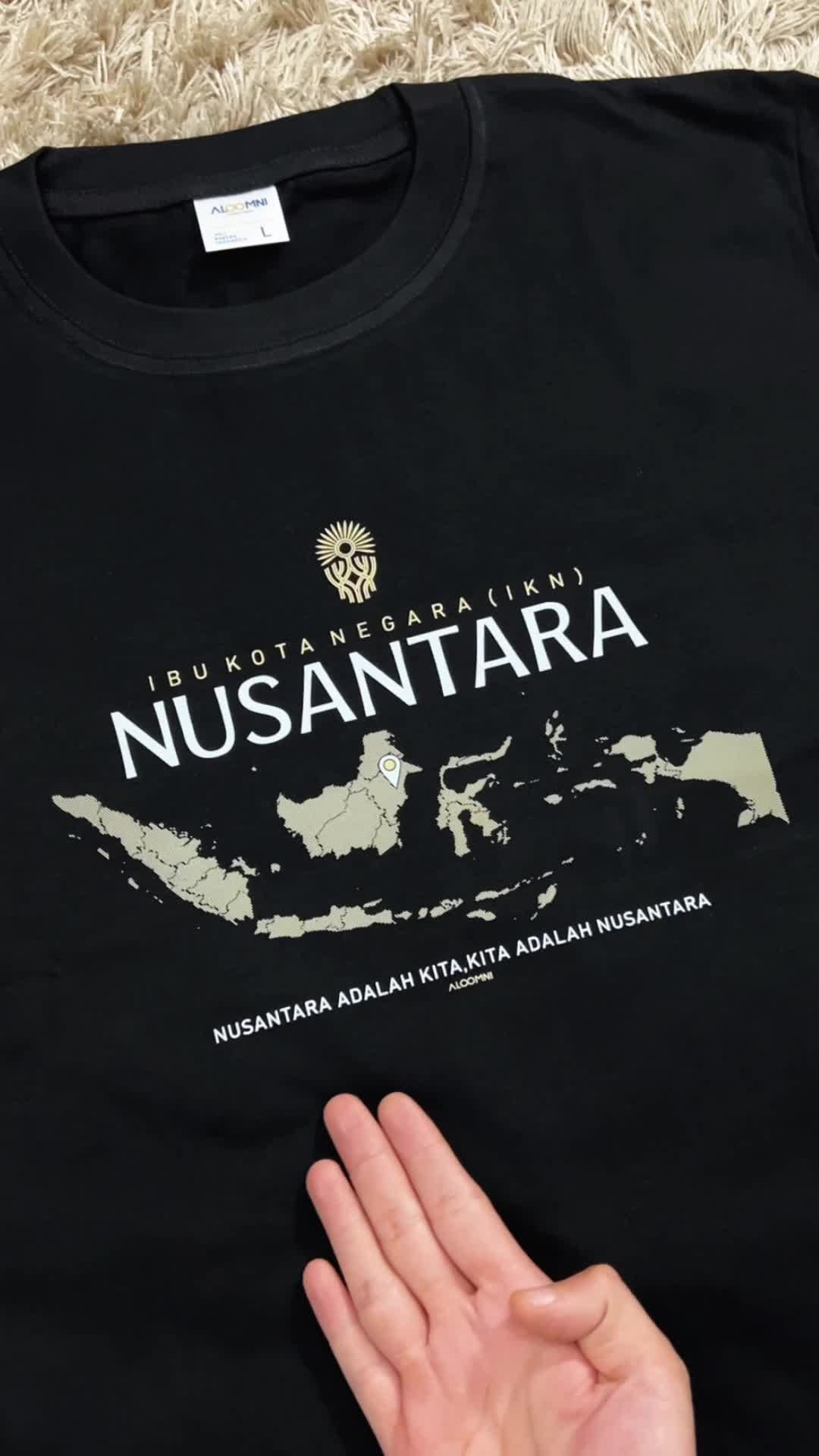 Aloomni Kaos Ibu Kota Nusantara IKN T-shirt Cotton Combed 24s