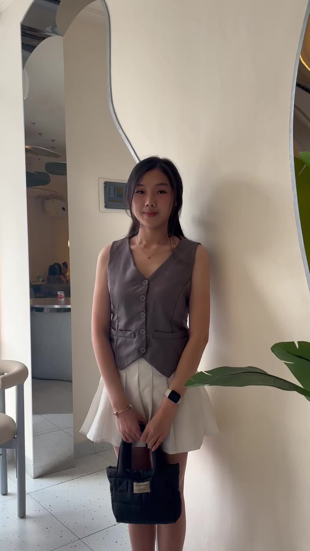 [Klassyoffficial] Atasan Wanita Eloise Vest Top Premium Basic Top Tank - Twill Baleno - Crop, Nyaman
