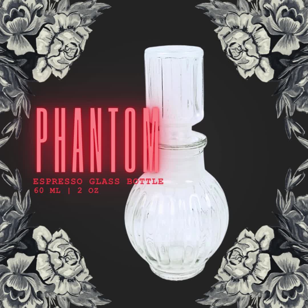 PHANTOM Espresso Glass Bottle | Botol Kopi Kaca Mini | Botol Parfum Kaca | Perfume Bottle | Botol Serum