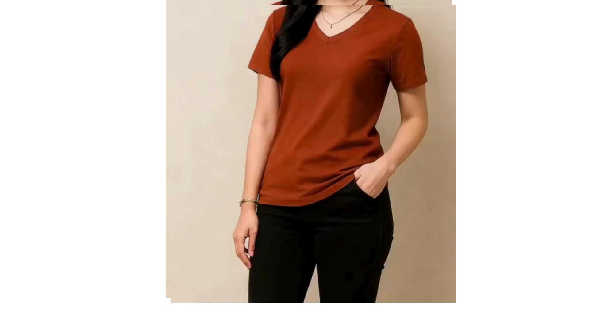 Kaos Wanita Vneck CELIN CENOA Lengan Pendek Bahan Polyester Lembut Adem Melar
