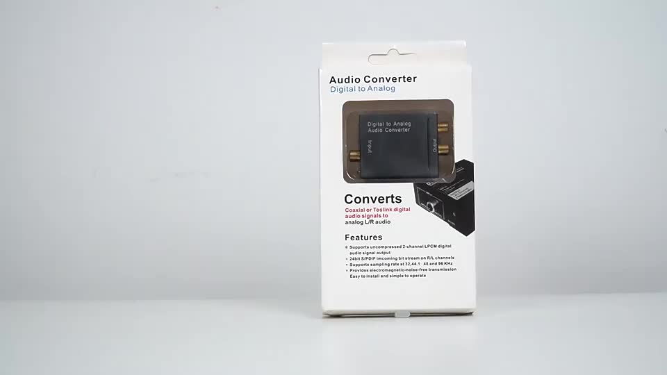 Audio Converter Digital To Analog Toslink + Kabel Optik Optical Coaxial SPDIF To RCA TV