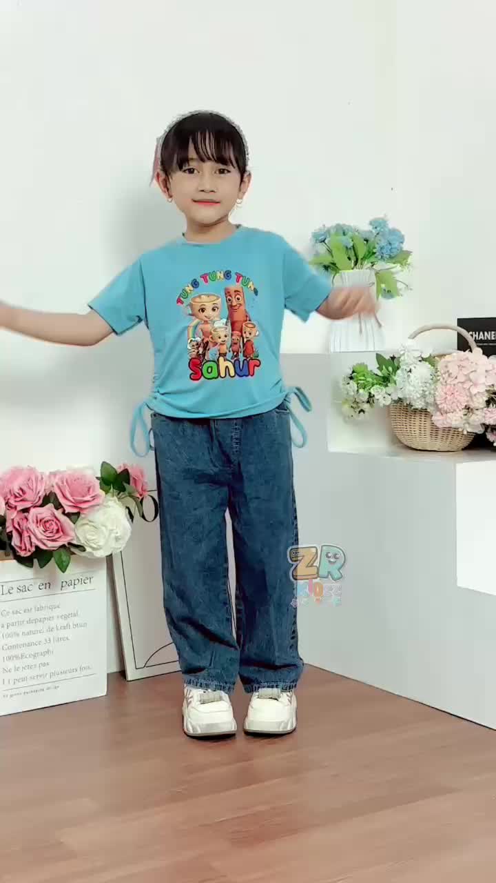 Stelan Baju Dan Celana Tuntung Sahur Anak Perempuan Terbaru Usia 3 Sampai 8 Tahun