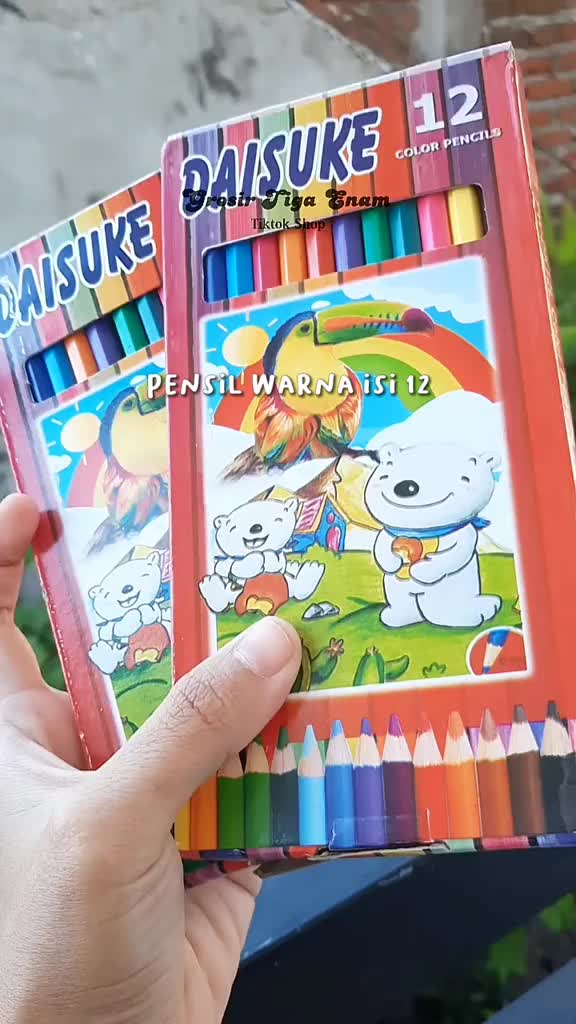 Daisuke Pensil WarnaPanjang isi 12 Warna Color Pencils Hexagonal Mewarnai Stationery
