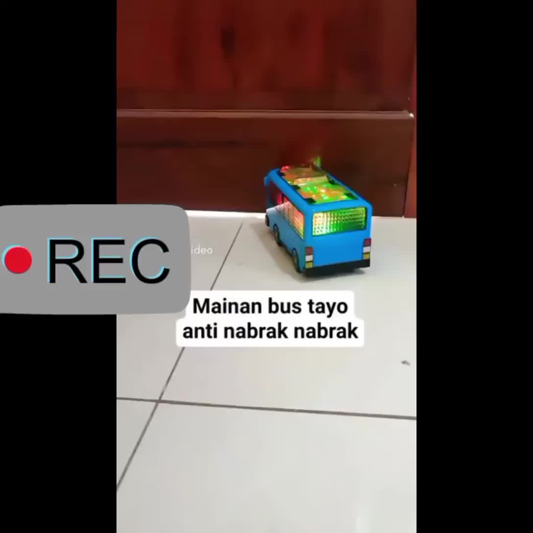 Mainan anak Little Bus Tayo Biru besar ada musik berjalan bump & go mobil mobilan anak