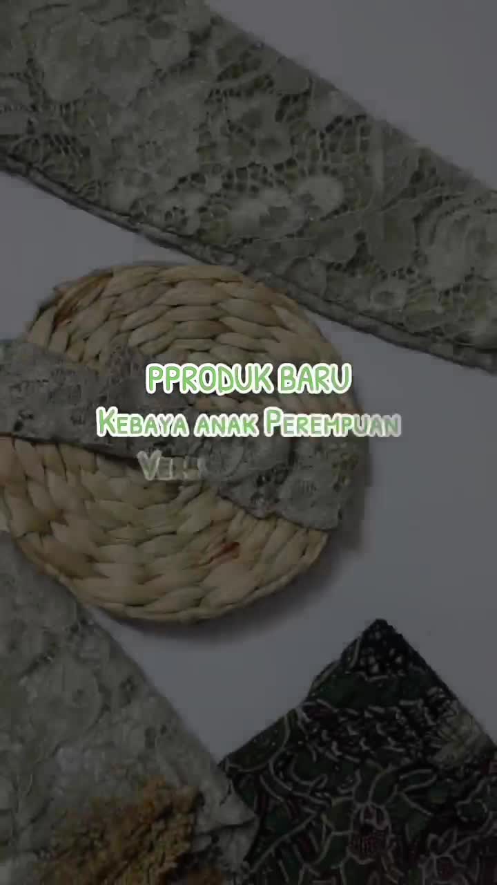 Setelan Kebaya Brukat Anak ROK PLISKET Perempuan TK & SD Lengan Panjang Rok Duyung Batik - Fashion, Motif Baju cantik