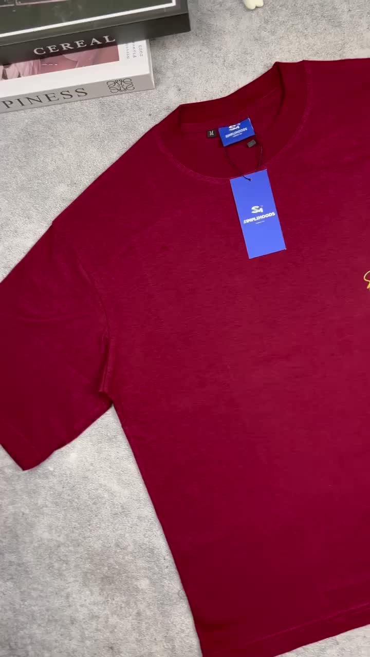 Vogue Circle Kaos Oversize Pria Dan Wanita Tshirt Boxy Varian Meaning Dadu Maron Katun Santai Streetwear