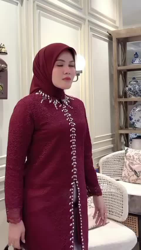 Tunik Amanda Brokat / Tunik Muslim / Tunik Full Payet / Tunik Kebaya muslim / Setelan Tunik Payet Full / Tunik Seragaman Pesta / Setelan Tunik and Songket Mewah / Kebaya resleting depan Busui frendly