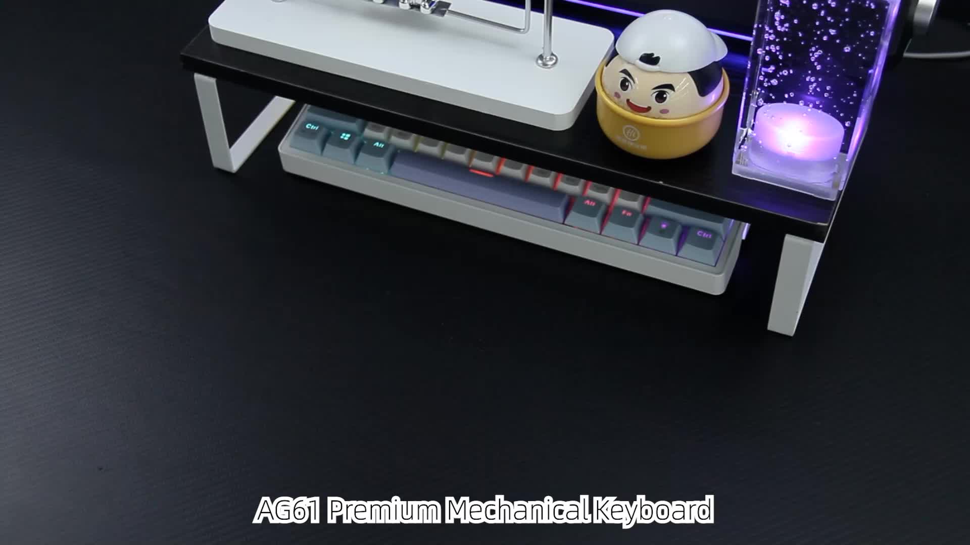 ZIFRIEND 60% Layout Mechanical Keyboard AG61 Gasket Keyboard 61 Keys Full Key Hot-swap Yellow/ Mute Switch Type-c to USB Rainbow Mixed Light&RGB Streamer N-key Roller Gaming Keyboard For Win/Mac