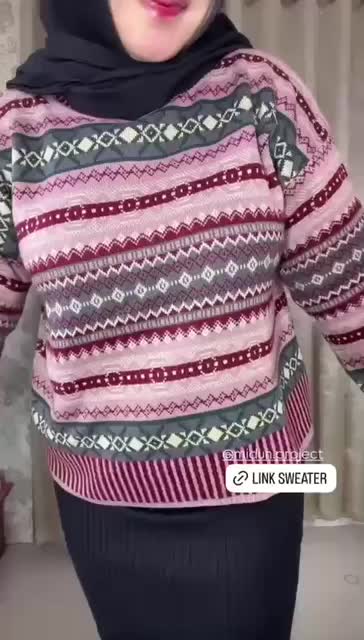Midun.project - Azura Atasan Rajut Wanita Korean Style Motif Tribal Knitwear