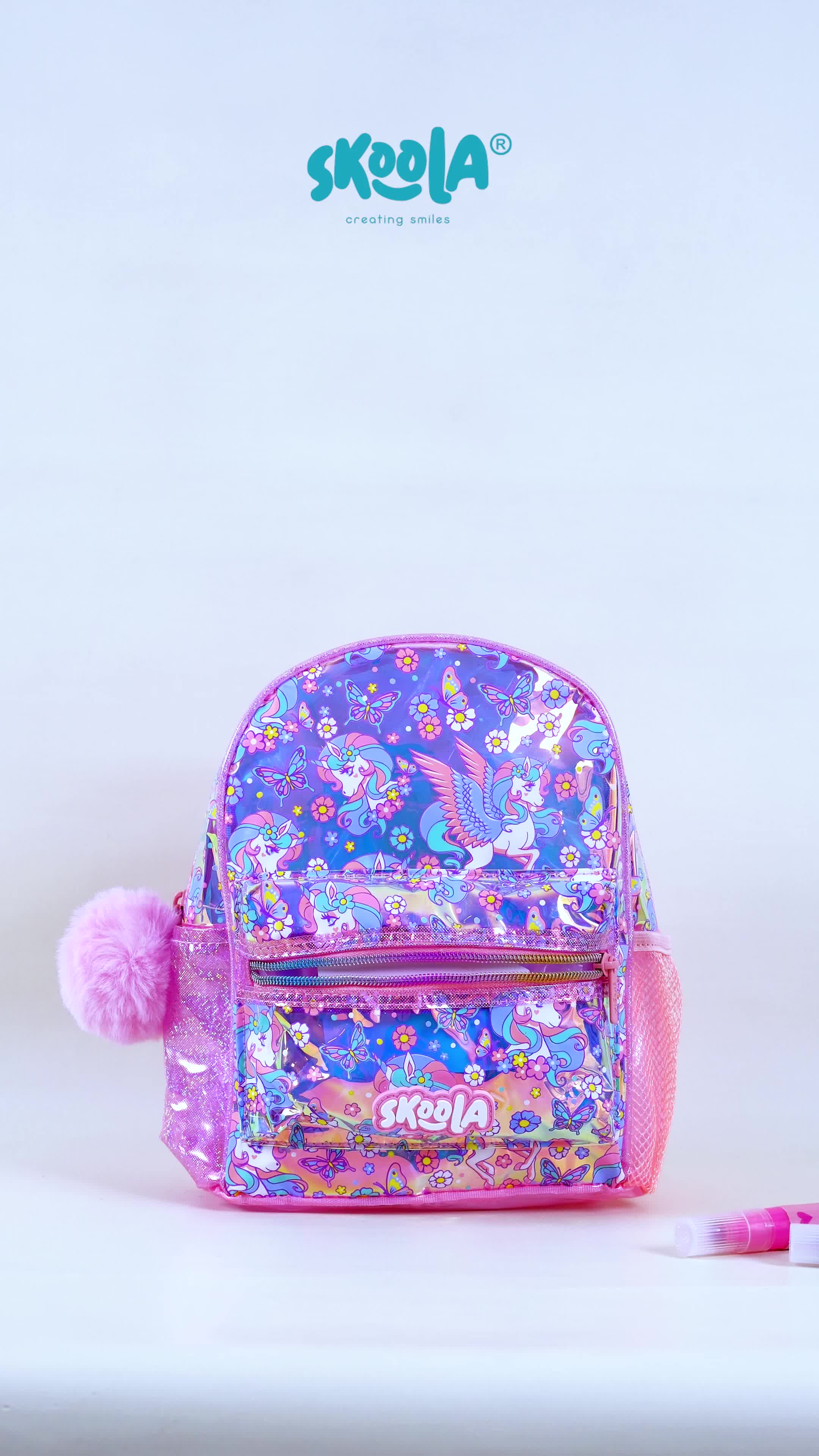 Skoola Tas Jalan Anak PAUD Remaja Perempuan Ransel Unicorn Mermaid Hologram Waterproof - Loel Motif Fashion