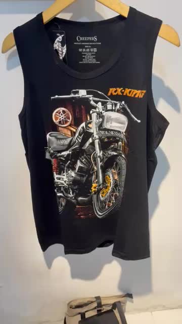 Kaos singlet lekbong hitam rx king L XL