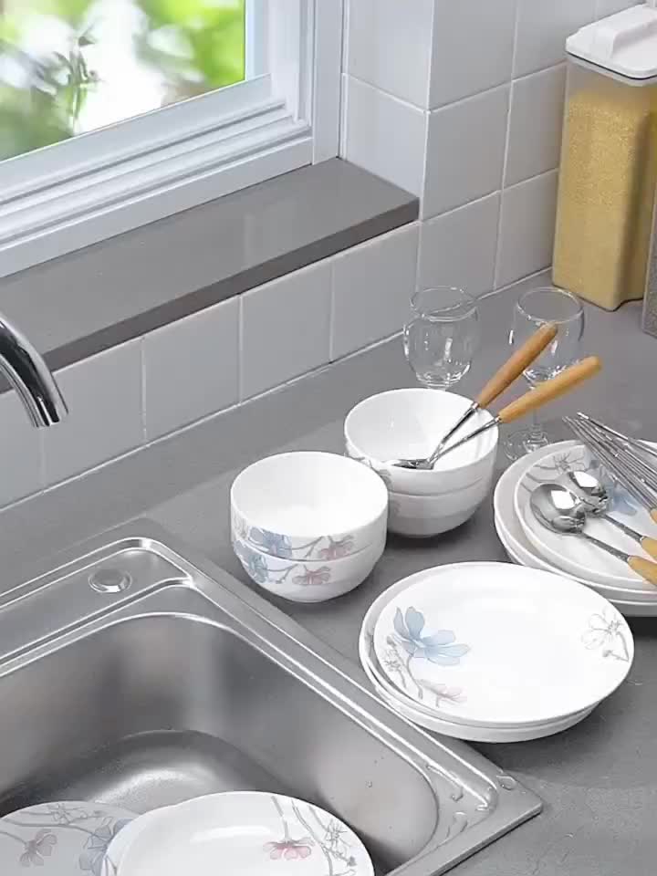 Rak Penyimpanan dan Penirisan Peralatan Makan Multifungsi untuk Meja Dapur Rumah - Model Terbaru