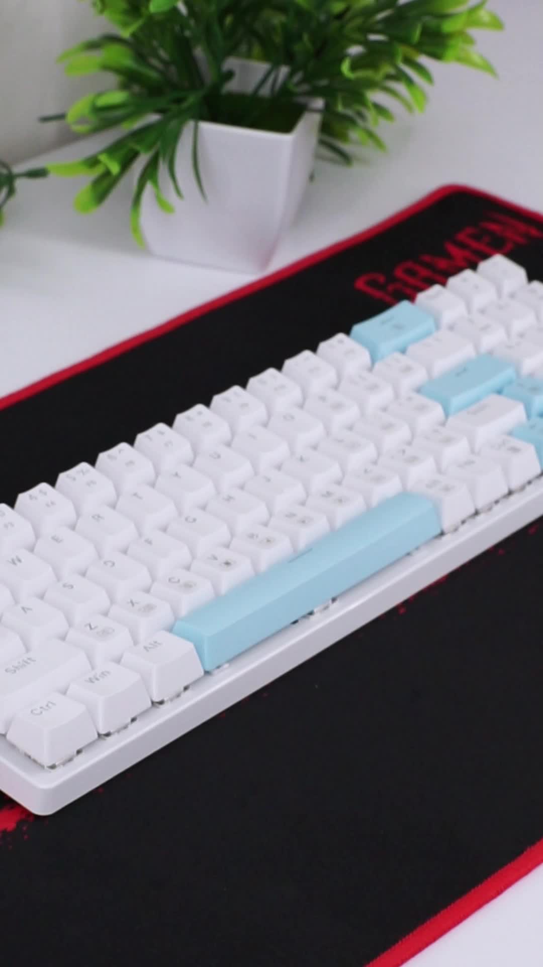 GAMEN Titan Elite Keyboard Gaming Kabel Computer Mechanical Keycaps 78 Keys Ergonomic Design Tahun dengan Outemu Blue Red Switch dan 17 Mode Lampu RGB - Original Garansi 1
