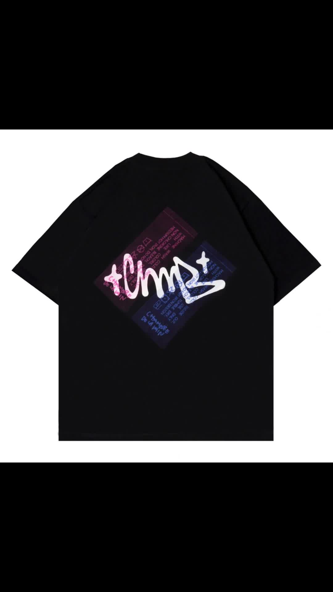 Oversized tee Chambredelavain - Label Collection Black - M