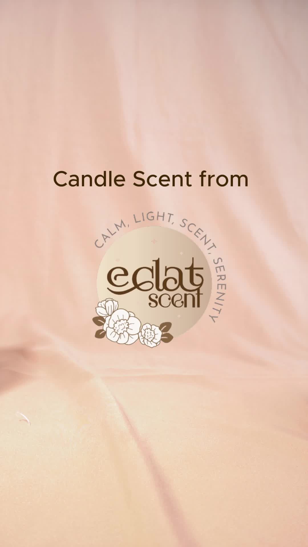 Eclat Scent Amber Candle 100gr – Lilin Aromaterapi Premium Hadiah, Wangi Tahan Lama, No Asap, Estetik & Cocok untuk Relax, Meditasi, Self-Care ES017