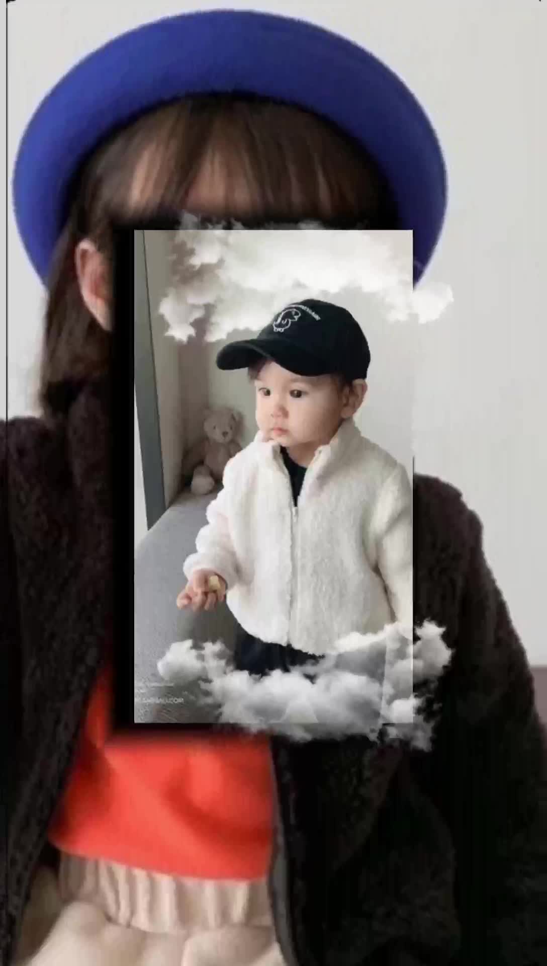 Jaket Anak Bulu Serpa Usia 2-12 Tahun, Lentur dan Lembut, Tidak Mudah Pecah, 2 Kantong Saku - Fashion