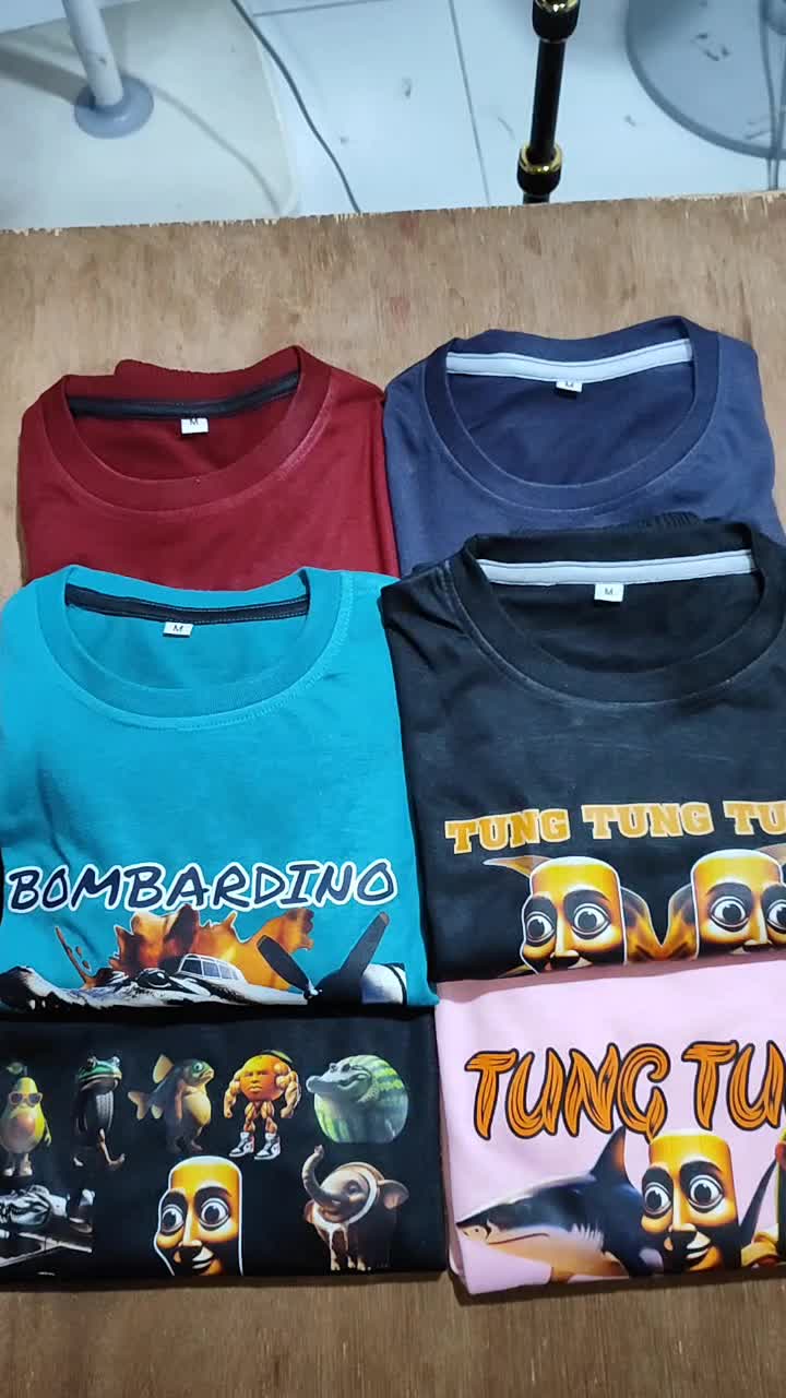 Baju Setelan Tidur Kaos Anak Laki Laki Piyama Tung Family Anomali Tung Tung Sahur Celana Panjang