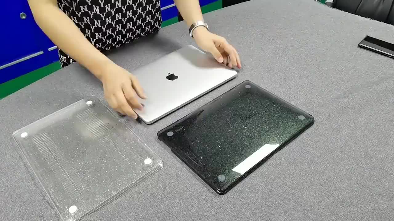 Case Glitter Bening Laptop compatible Macbook with Keyboard Case Transparent Series Logo Tidak Bolong | Air Pro 11 13 14 15 16 Inch M1 M2 M3 M4 Touchbar Retina 2020 2021 2022 2023 2024 2025 Casing transparan Computer Pc